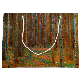 Sacola Para Presentes Grande Gustav Klimt - Floresta dos Pinheiros de Tannenwal