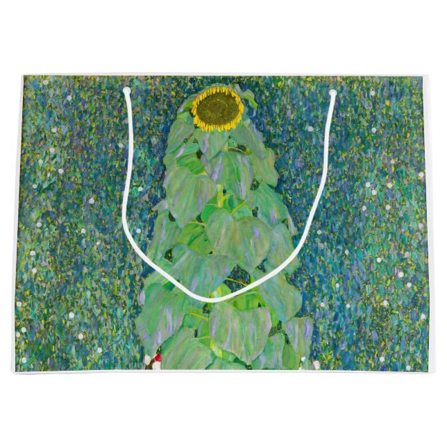 Sacola Para Presentes Grande Gustav Klimt - O Girassol (Frente)