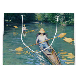 Sacola Para Presentes Grande Gustave Caillebotte - Barcos no Yerres