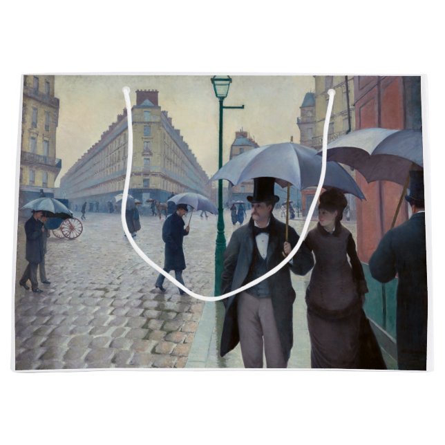 Sacola Para Presentes Grande Gustave Caillebotte - Paris Street; Rainy Day (Frente)