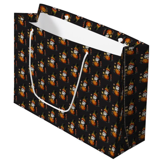 Sacola Para Presentes Grande Halloween Gnome Gift Bag (Frente inclinada)