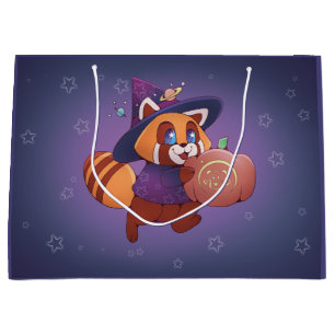 Sacola Para Presentes Grande Halloween Space Panda