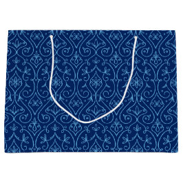 Sacola Para Presentes Grande Hanukkah, decorativo do Ouro e azul