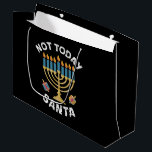 Sacola Para Presentes Grande Hanukkah Hoje Não Papai noel o judeu Chanukah<br><div class="desc">Hanukkah Hoje Não Papai noel o judeu Chanukah</div>