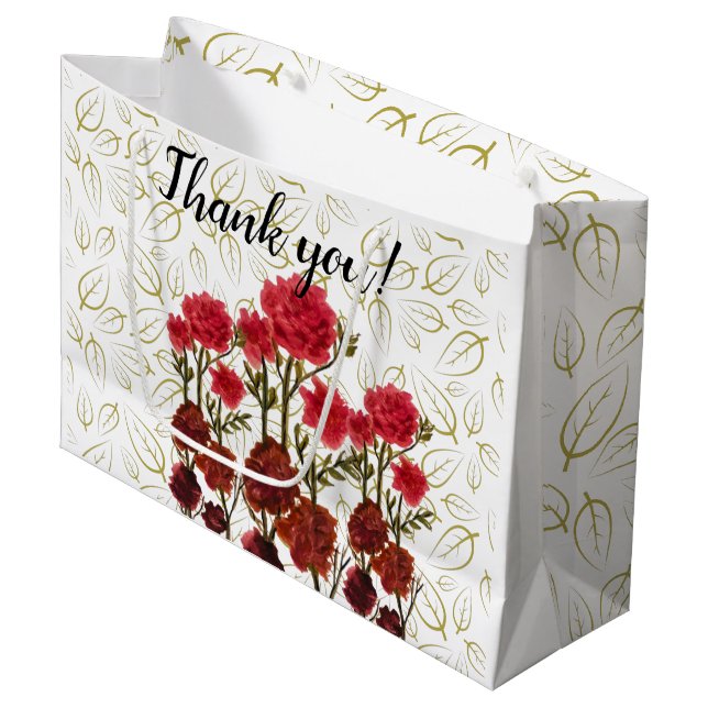 Sacola Para Presentes Grande Happiness blooming flowers (Frente inclinada)