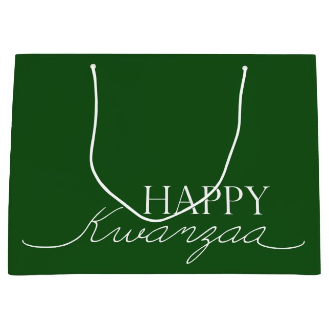 Sacola Para Presentes Grande Happy Kwanzaa (Frente)