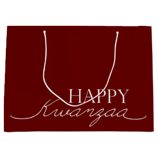 Sacola Para Presentes Grande Happy Kwanzaa