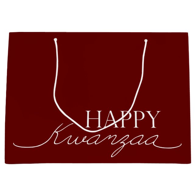 Sacola Para Presentes Grande Happy Kwanzaa (Frente)