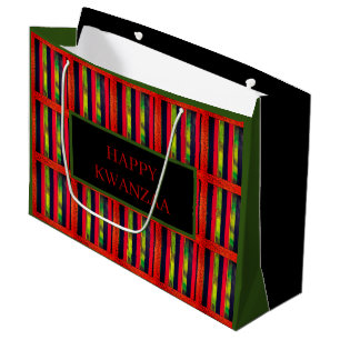Sacola Para Presentes Grande Happy Kwanzaa