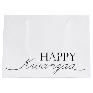 Sacola Para Presentes Grande Happy Kwanzaa