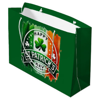 Sacola Para Presentes Grande Happy St. Patty's Day
