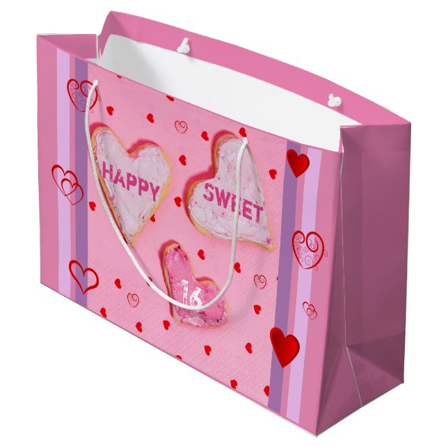 Sacola Para Presentes Grande Happy Sweet 16 Gift Bag (Verso inclinado)
