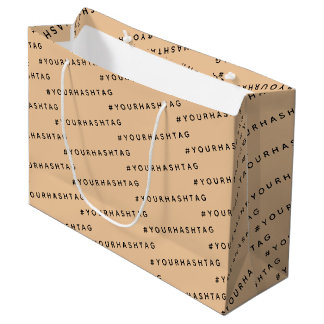 Sacola Para Presentes Grande Hashtag personalizada