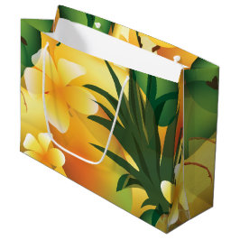Sacola Para Presentes Grande Hawaiai Tropical Luau Gift Bag Large