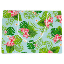 Hibiscus Palm Gift Bag Rosa