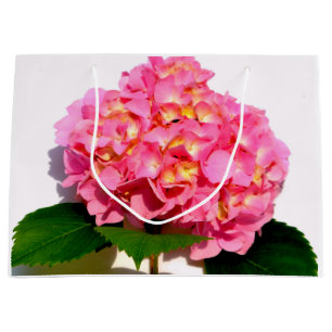 Sacola Para Presentes Grande Hidrangea rosa