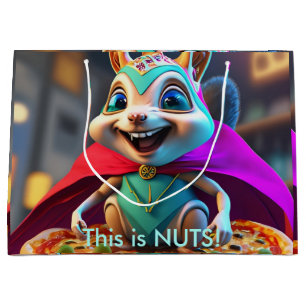 Sacola Para Presentes Grande Hilarid Squirrel Foodie Gift Bag