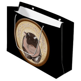 Sacola Para Presentes Grande Hipopótamo Moo Deng
