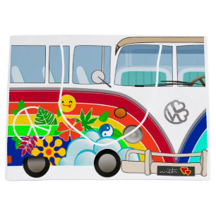 Sacola Para Presentes Grande hippie T1