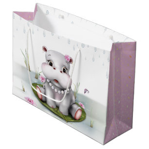 Sacola Para Presentes Grande Hippo River Adventure