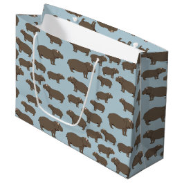 Sacola Para Presentes Grande Hippopotamus Hippo Pattern
