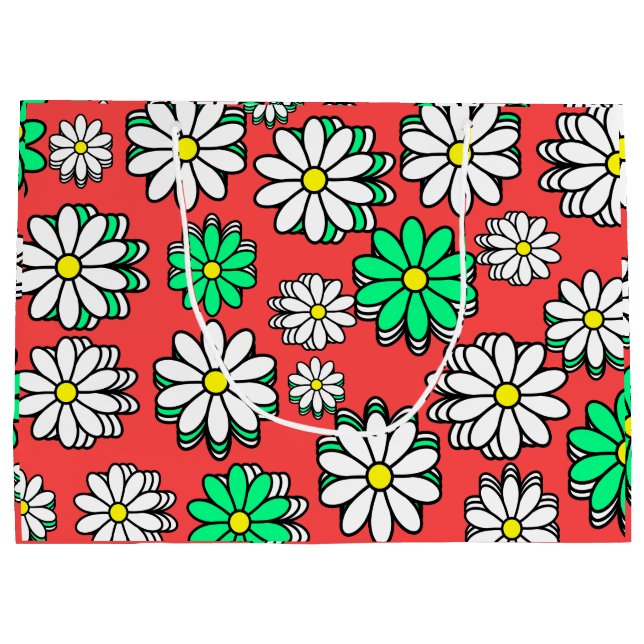 Sacola Para Presentes Grande Holiday Bloom Gift Bag (Verso)