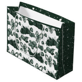 Sacola Para Presentes Grande Holiday Sweets- Pine (Solid)