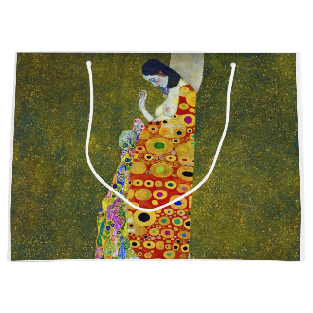 Sacola Para Presentes Grande Hope, Gustav Klimt (Frente)