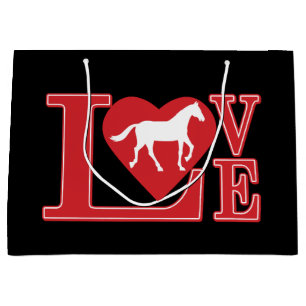 Sacola Para Presentes Grande Horse Lobve