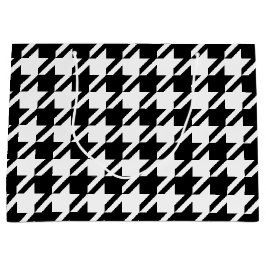 Sacola Para Presentes Grande Houndstooth