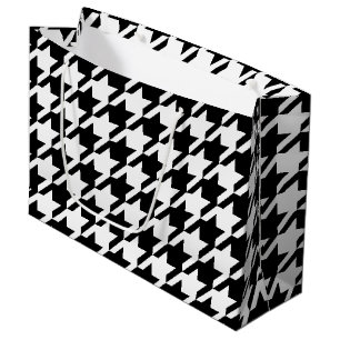 Sacola Para Presentes Grande Houndstooth