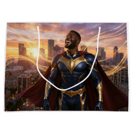 SACOLA PARA PRESENTES GRANDE HOUSTON - SUPER-HERÓI