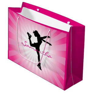 Sacola Para Presentes Grande Ice Skating Figura Skating Design Gift Bag