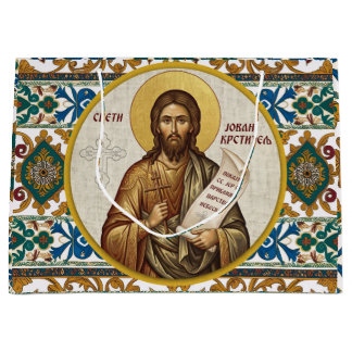 Sacola Para Presentes Grande Ícone ortodoxo de São João Batista