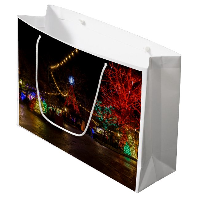 Sacola Para Presentes Grande Ilumine para o Natal (Frente inclinada)