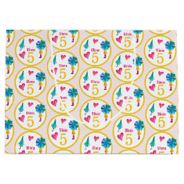 Sacola Para Presentes Grande Ilustração de Aquarela da Garota dos Guarda-chuvas