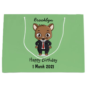 Sacola Para Presentes Grande Ilustração de desenho animado de rato bonito