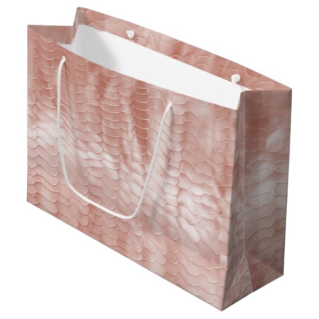 Sacola Para Presentes Grande Impressão Cobra cor-de-rosa (Frente inclinada)