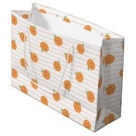 Sacola Para Presentes Grande Impressão de Laranjas Cujas - Grande Saco de Prese