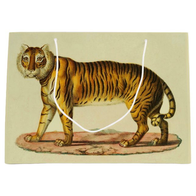 Sacola Para Presentes Grande impressão de tigre 1824 (Frente)