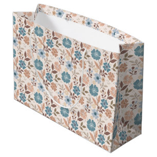Sacola Para Presentes Grande Impressão Floral Colorida - Saco de Presente Grand