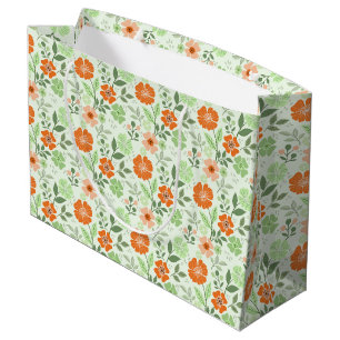 Sacola Para Presentes Grande Impressão Floral Colorida - Saco Grande para Prese