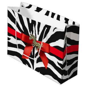 Sacola Para Presentes Grande Impressão Zebra