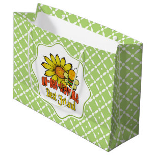 Sacola Para Presentes Grande Inacreditável, melhor amigo, Sunflower e Abelhas