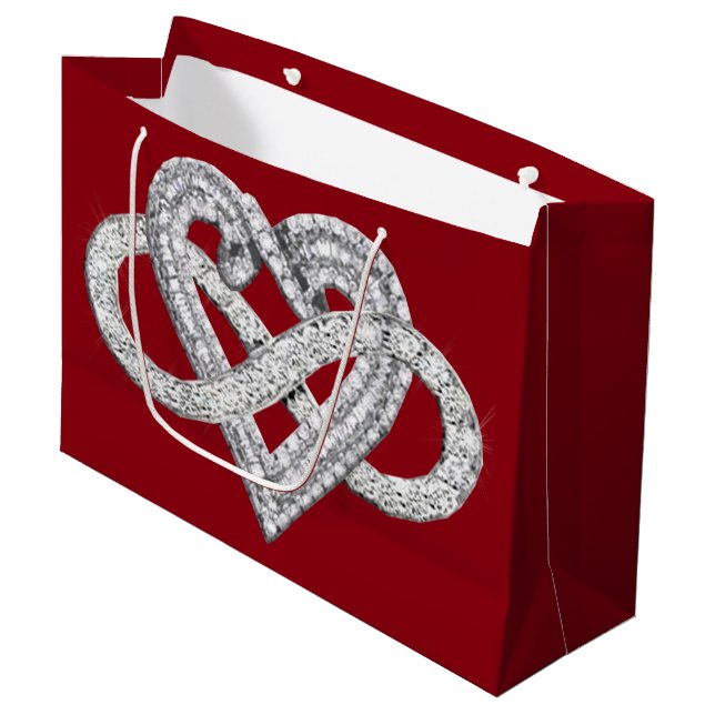Sacola Para Presentes Grande Infinity Heart Gift Bag (Frente inclinada)