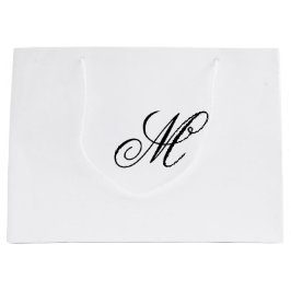 Sacola Para Presentes Grande Iniciais de Monograma Elegante