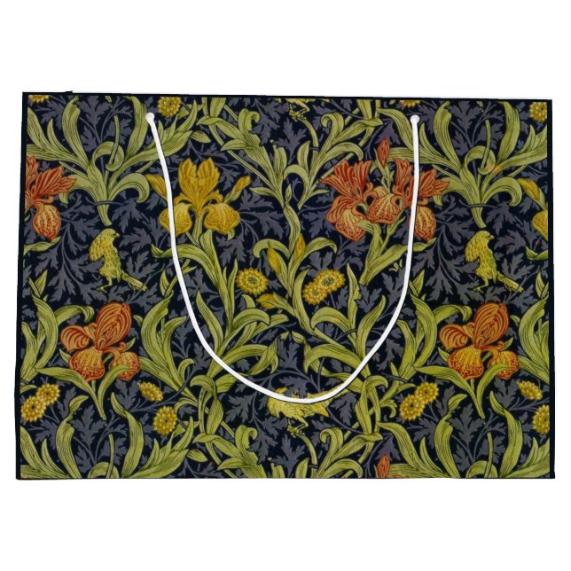 Sacola Para Presentes Grande Iris Pattern (por William Morris) (Verso)