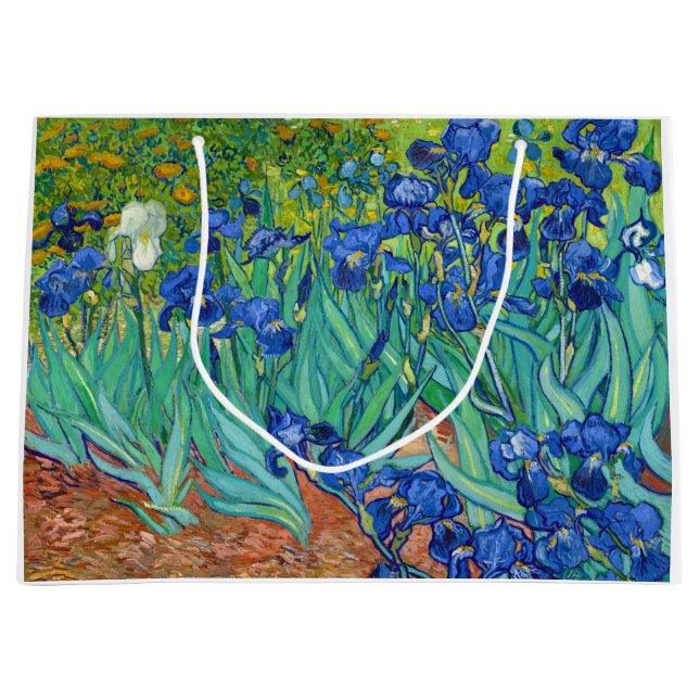 Sacola Para Presentes Grande Irises, Vincent van Gogh (Frente)