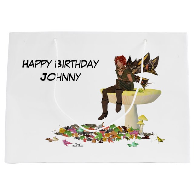 Sacola Para Presentes Grande Irish Boy Fairy Sobre O Saco De Presente Do Cogume (Frente)