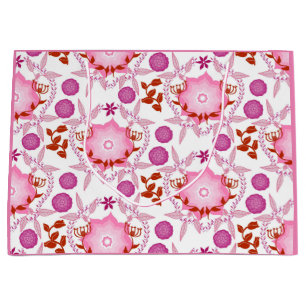 Sacola Para Presentes Grande Jardim rosa